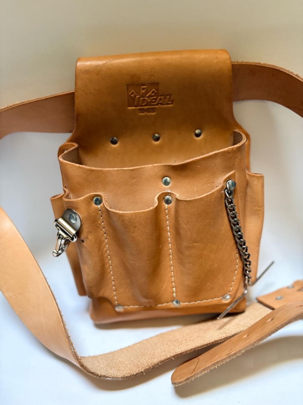 IDEAL | Full Leather Electrician's Tool Pouch Belt Bag w/ Strap - Made in Canada